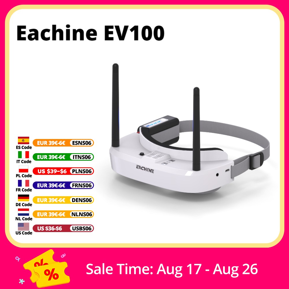 Fpv Drone Goggles - Eachine EV100 720*540 5.8G 72CH FPV